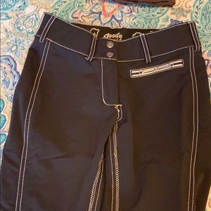 Navy goode rider full seat sock bottom breeches